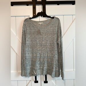 Open knit sweater